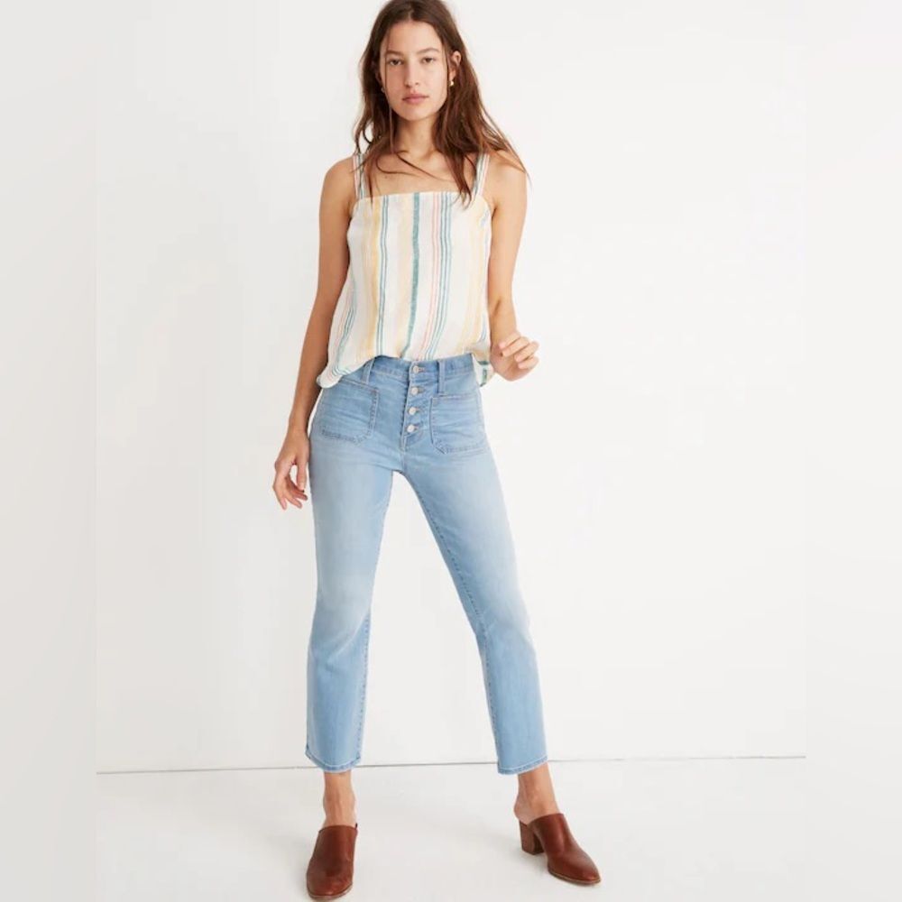 Madewell Women's Cali Demi-Boot Mini-Flare Button-Front Edition Jeans   Size: 24